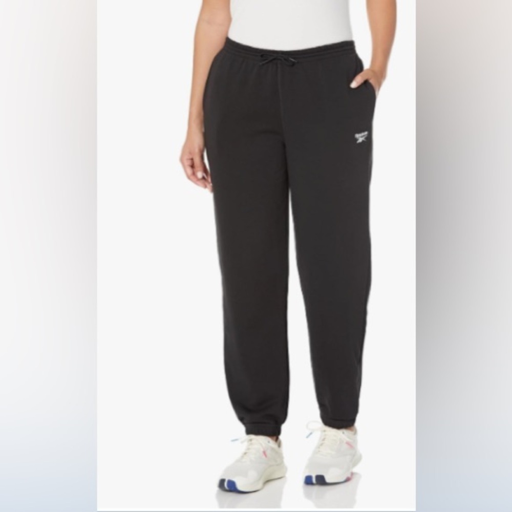 Reebok Size 2XL Women’s Black RI French Terry Athletic Stretch Sweatpants. New